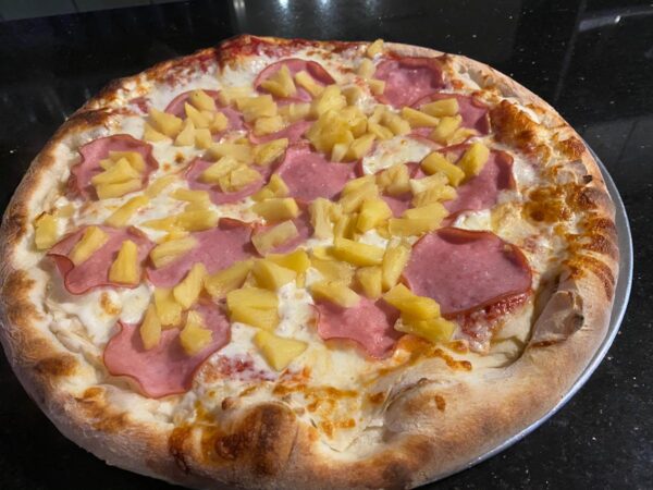 Hawaiian Special Pizza with Canadian bacon and pineapple